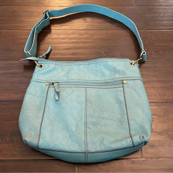 Fossil Genuine Leather Women's Blue Handbag One Size - Picture 10 of 10